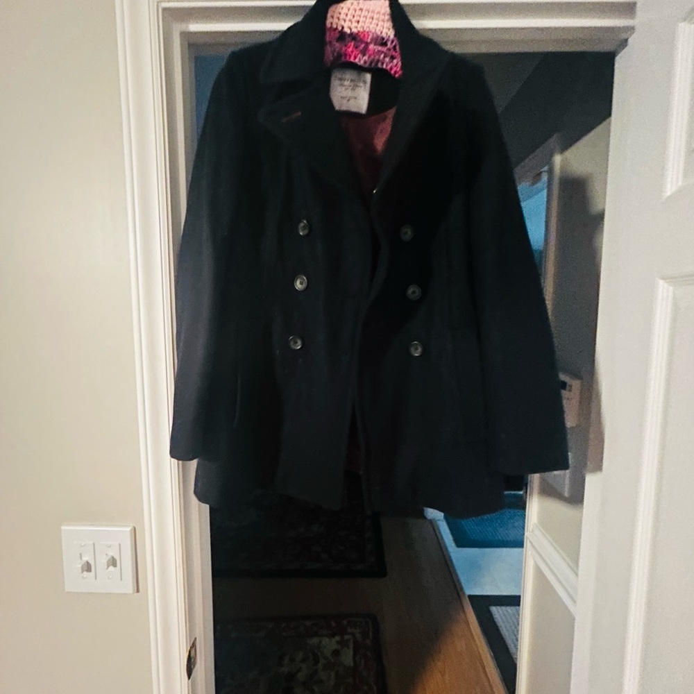Tommy Hilfiger Dark Blue Double-Breasted Peacoat